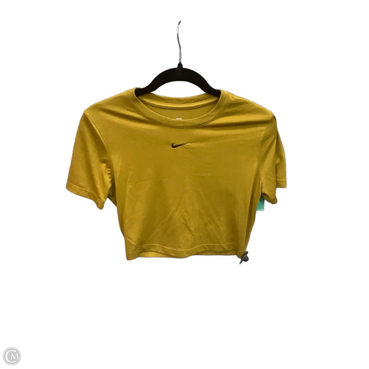 Athletic Top Short Sleeve By Nike In Green, Size: M