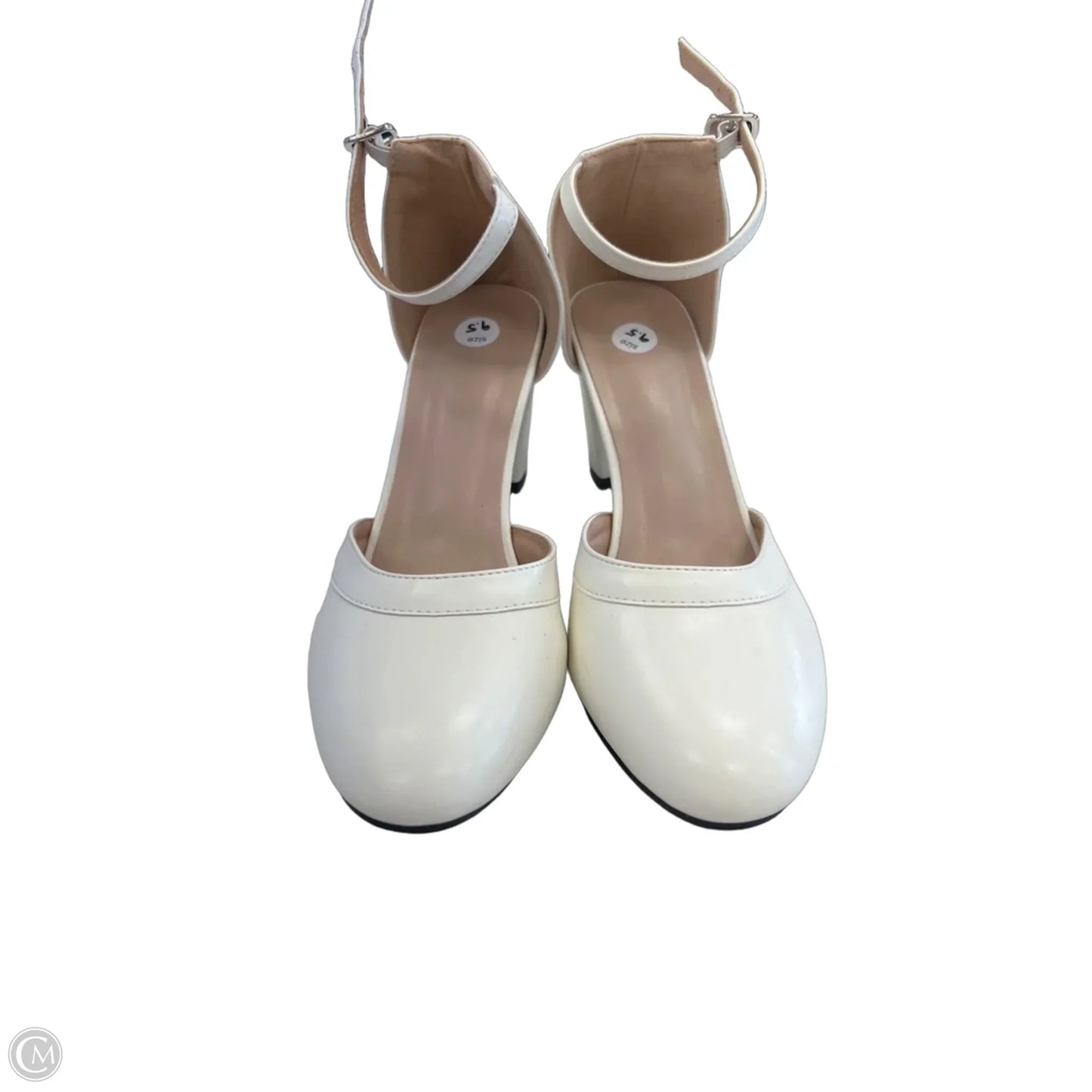 Shoes Heels Block By Clothes Mentor In White, Size: 9.5