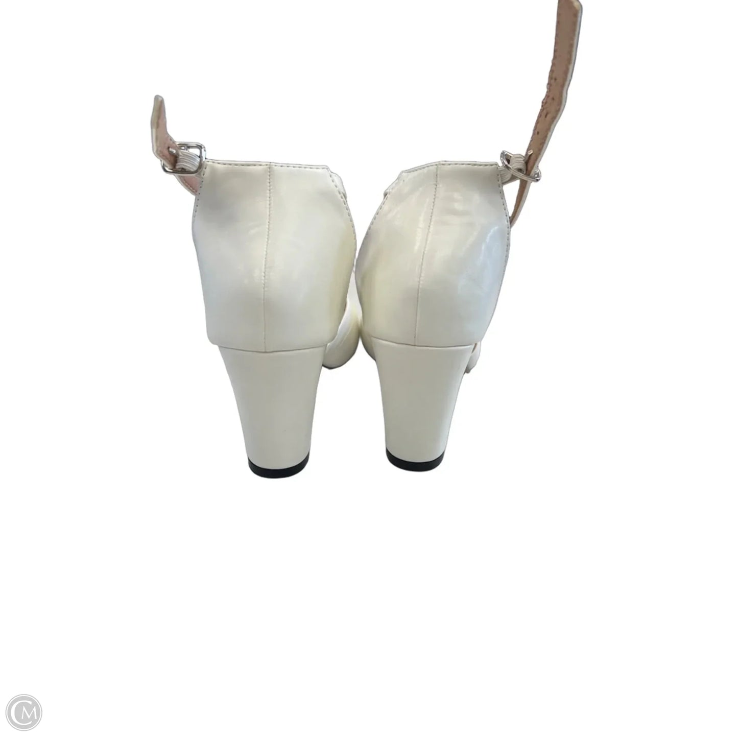 Shoes Heels Block By Clothes Mentor In White, Size: 9.5