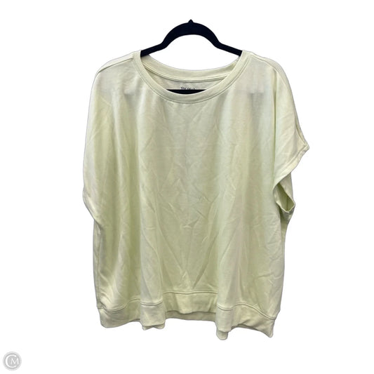 Athletic Top Short Sleeve By Tek Gear In Yellow, Size: 2x