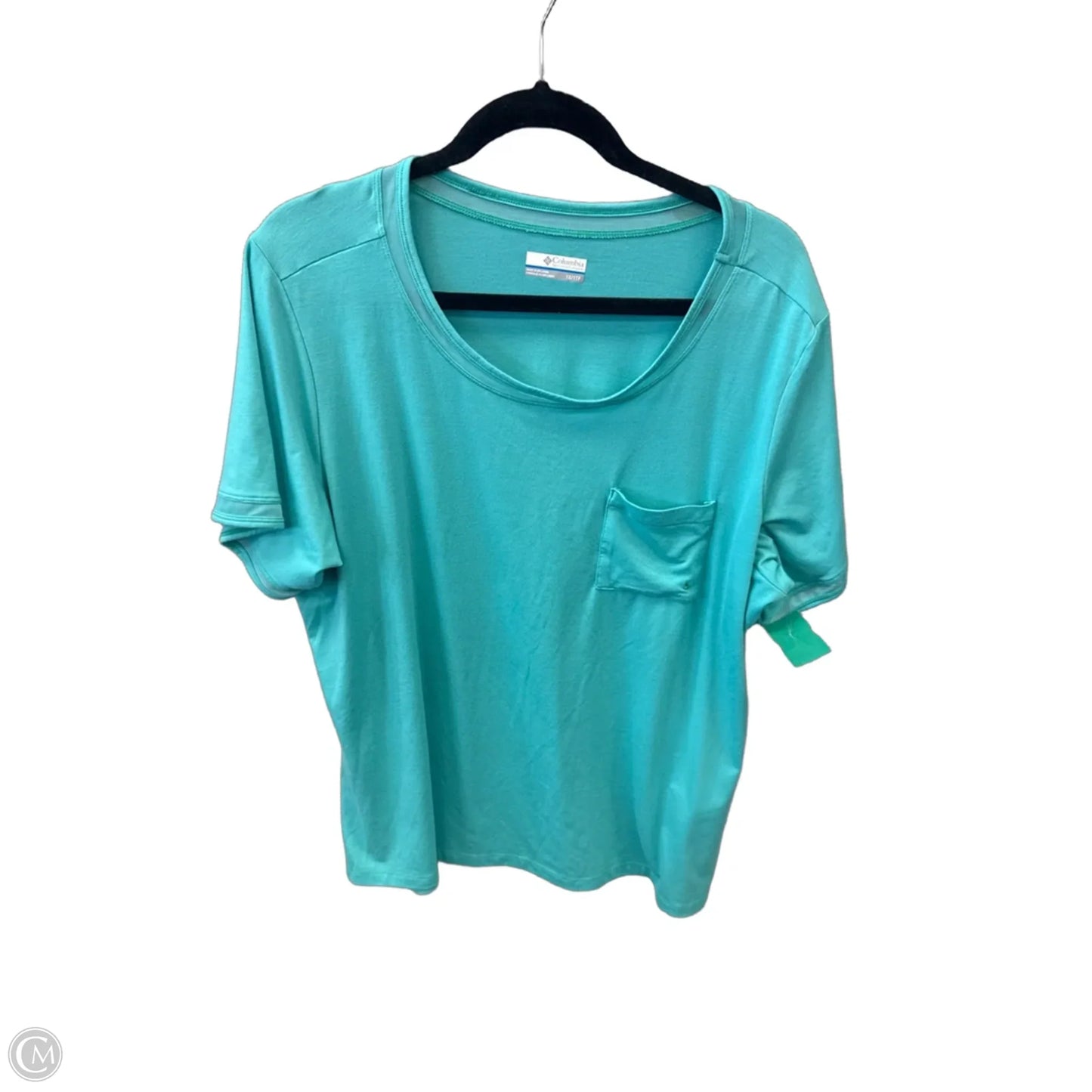 Athletic Top Short Sleeve By Columbia In Blue, Size: 1x