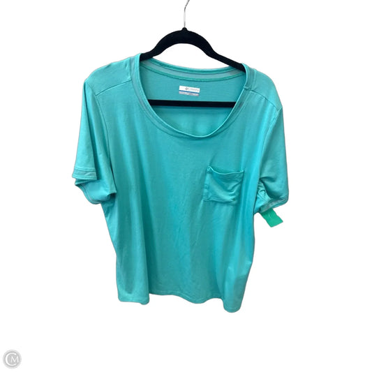 Athletic Top Short Sleeve By Columbia In Blue, Size: 1x