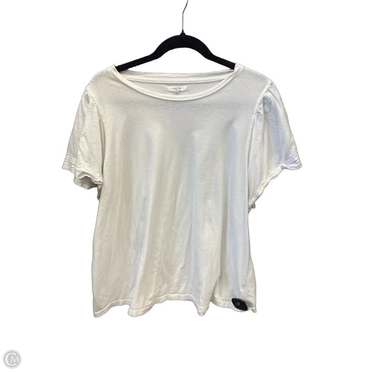 Top Short Sleeve By Maurices In White, Size: 2x