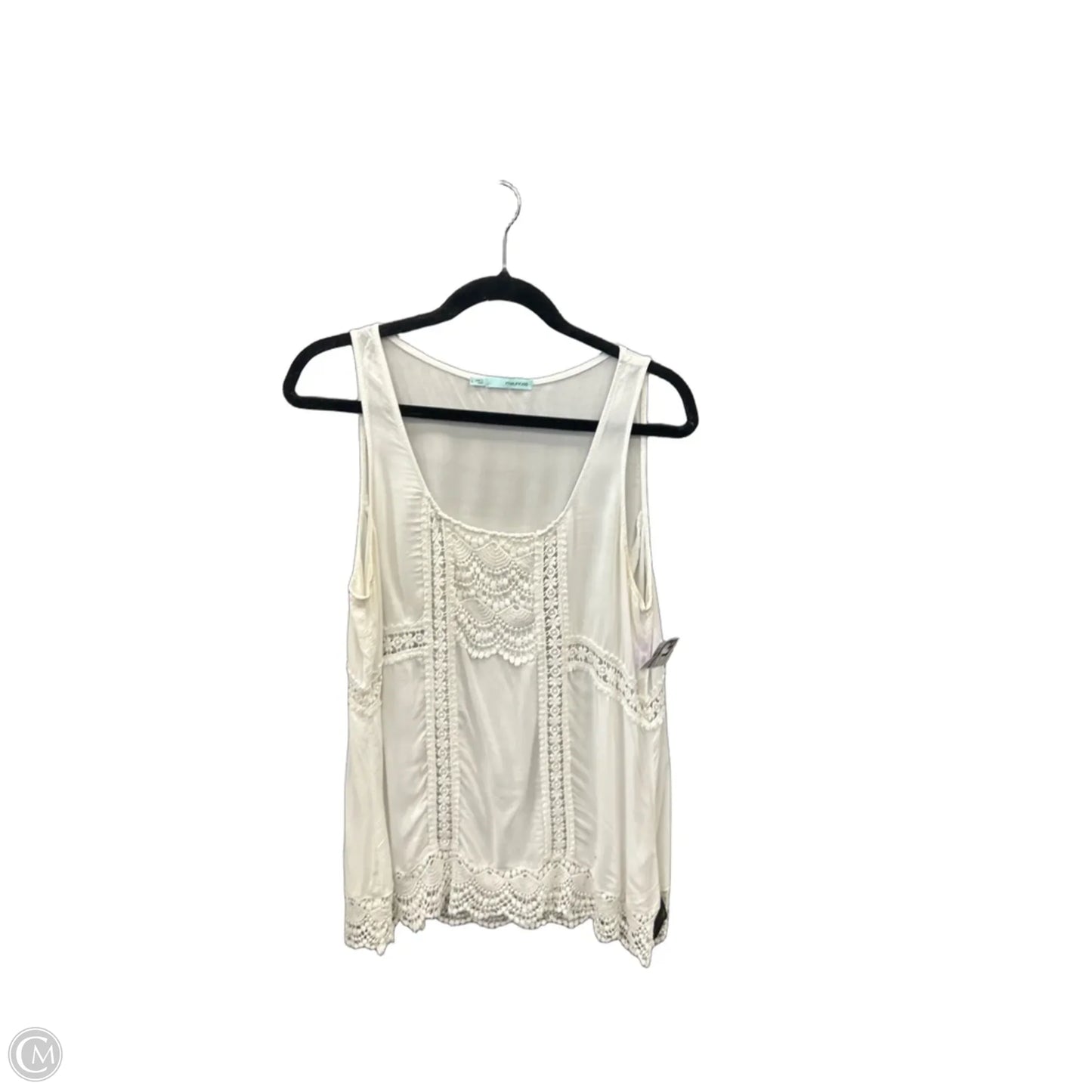 Top Sleeveless By Maurices In White, Size: L