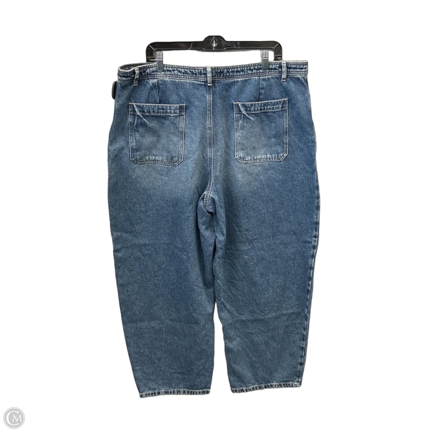 Jeans Wide Leg By Loft In Blue Denim, Size: 18