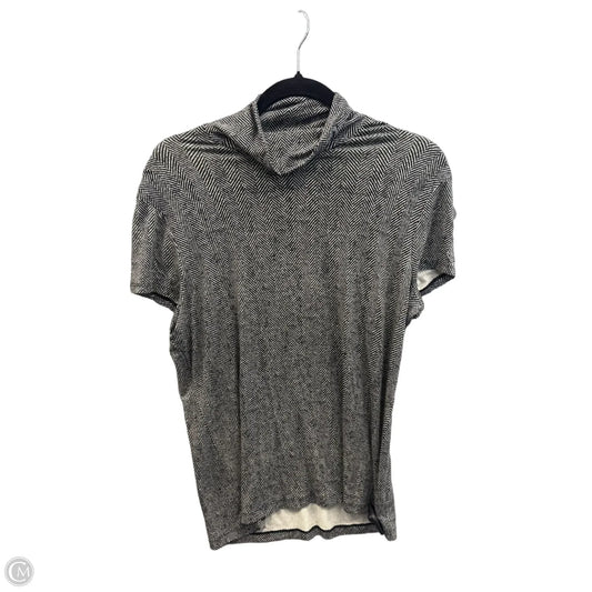 Top Short Sleeve By Lauren By Ralph Lauren In Black & White, Size: Xl