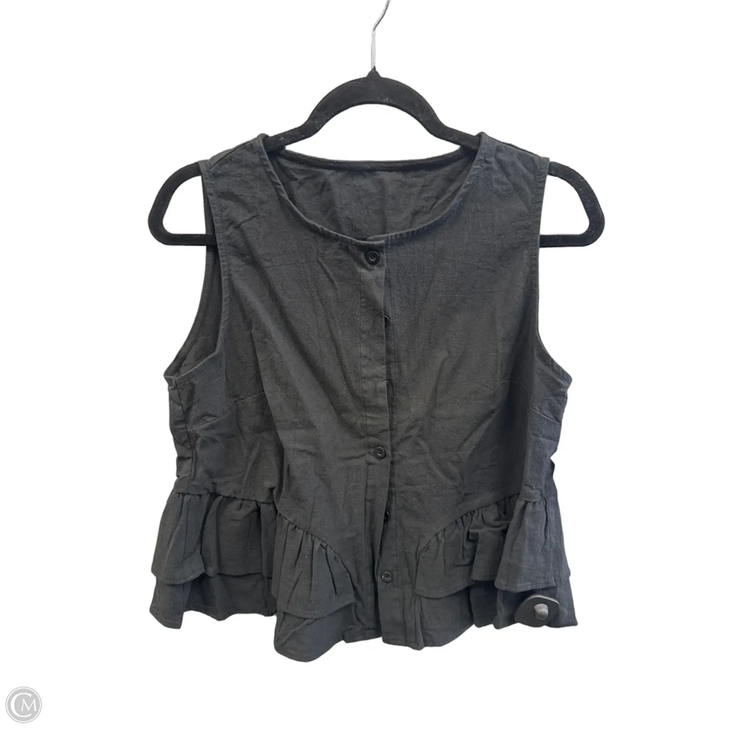 Top Sleeveless By Shein In Black, Size: L