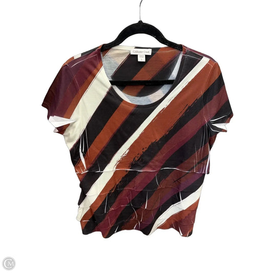 Top Short Sleeve By Coldwater Creek In Multi-colored, Size: L
