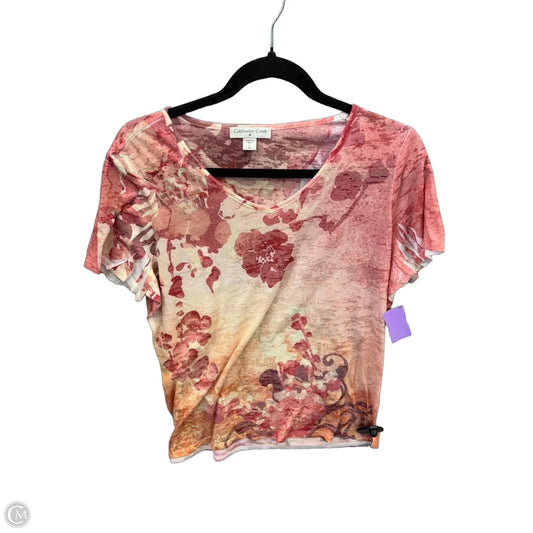 Top Short Sleeve By Coldwater Creek In Multi-colored, Size: L