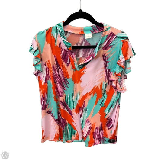 Top Short Sleeve By Clothes Mentor In Multi-colored, Size: 1x