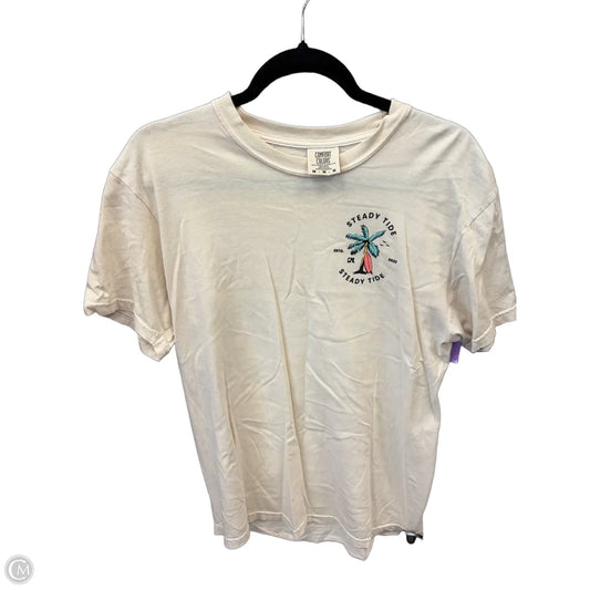 Top Short Sleeve By Comfort Colors In Beige, Size: M