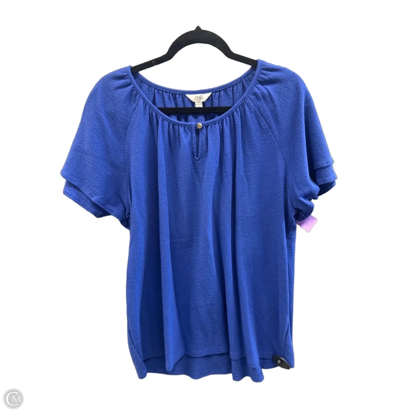Top Short Sleeve By Terra & Sky In Blue, Size: 1x