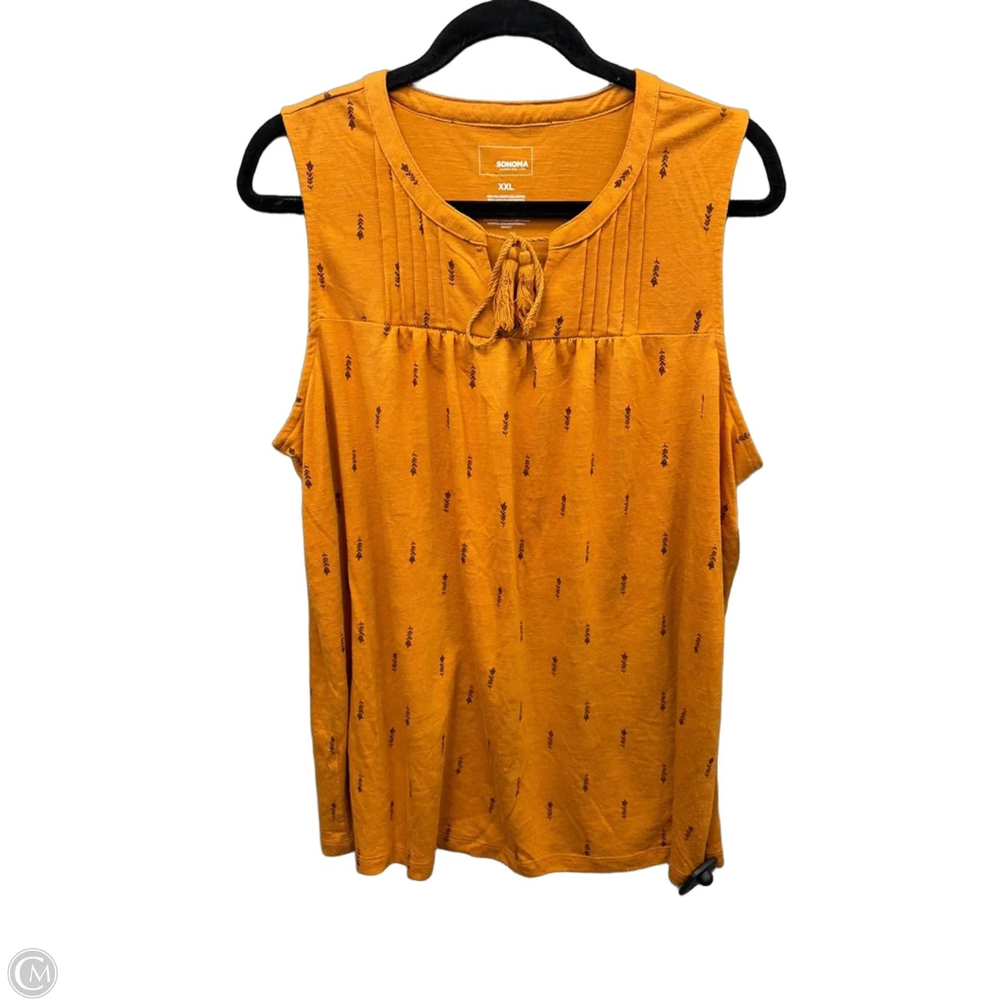 Top Sleeveless By Sonoma In Orange, Size: Xxl