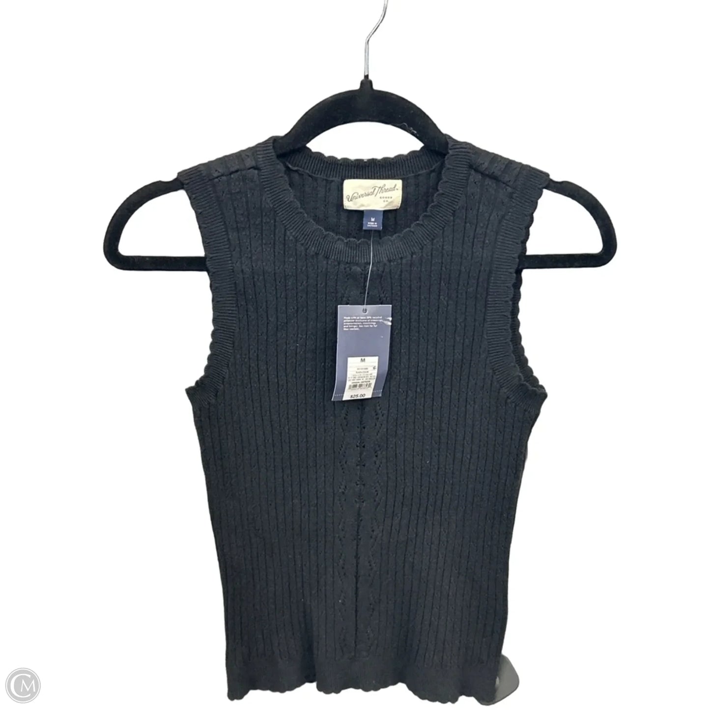 Top Sleeveless By Universal Thread In Black, Size: M