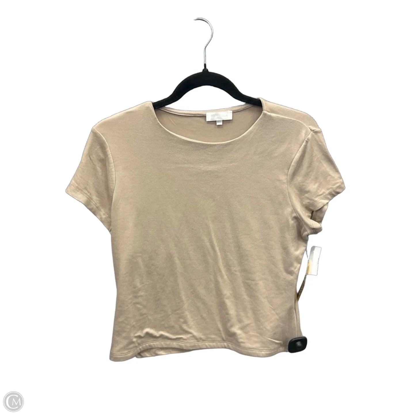 Top Short Sleeve By Clothes Mentor In Beige, Size: M