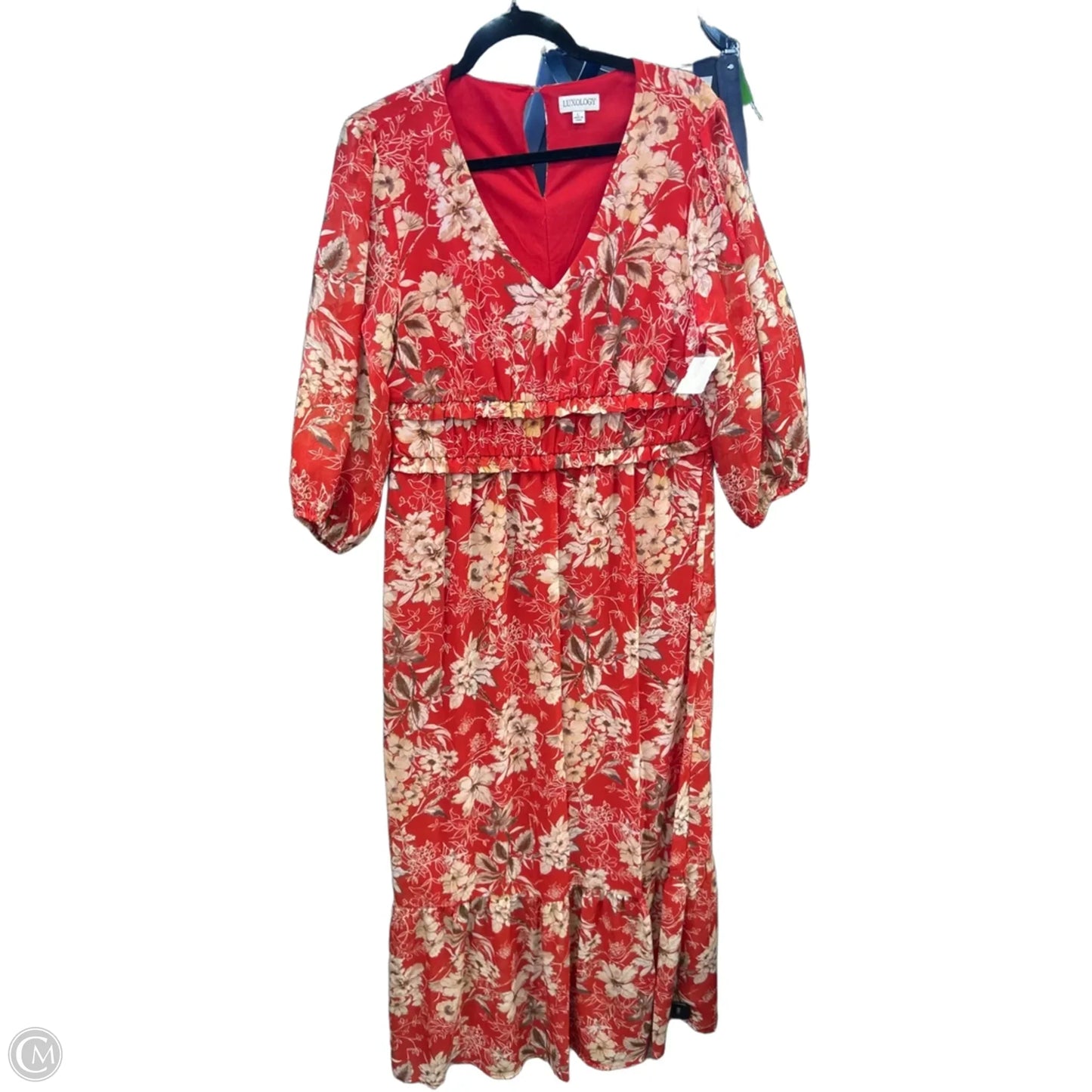 Dress Casual Maxi By Luxology In Red, Size: L