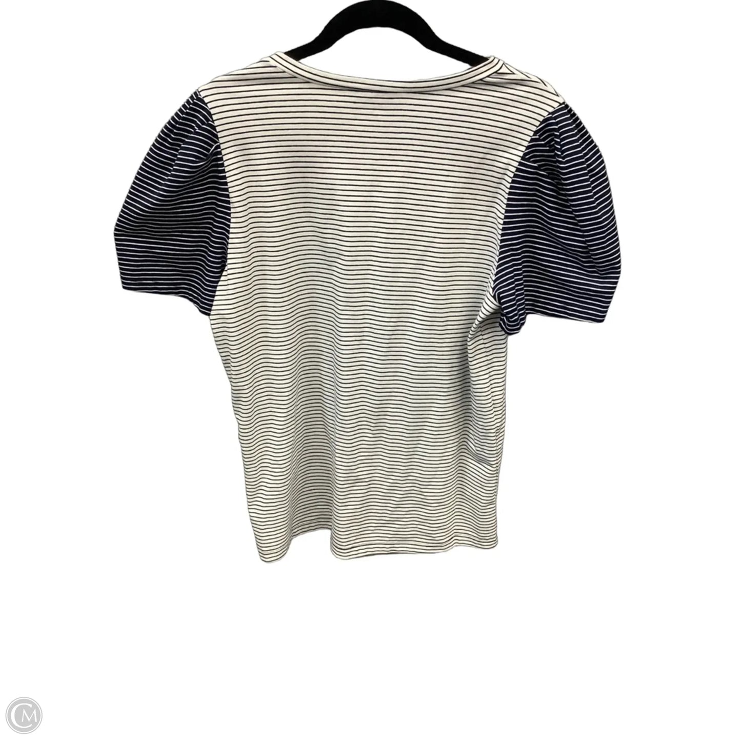 Top Short Sleeve By Doe & Rae In Striped Pattern, Size: M