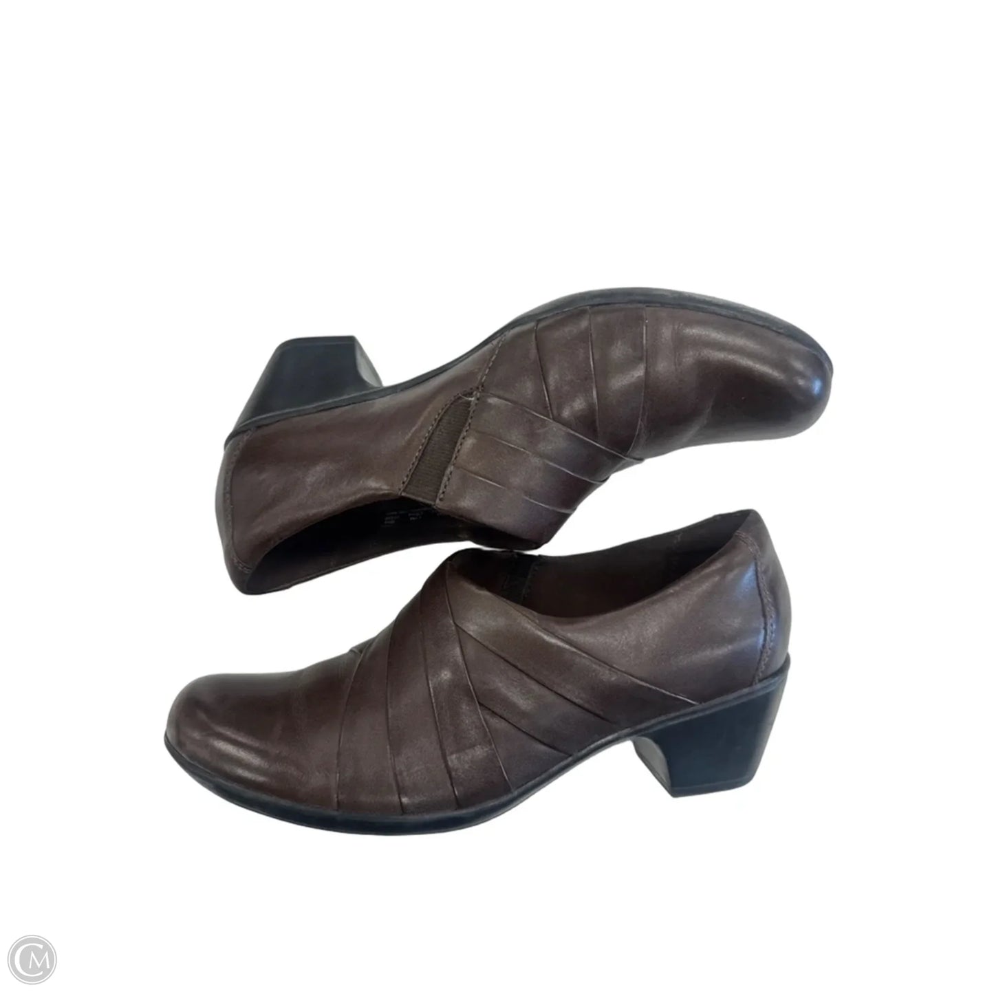 Shoes Heels Block By Clarks In Brown, Size: 7.5