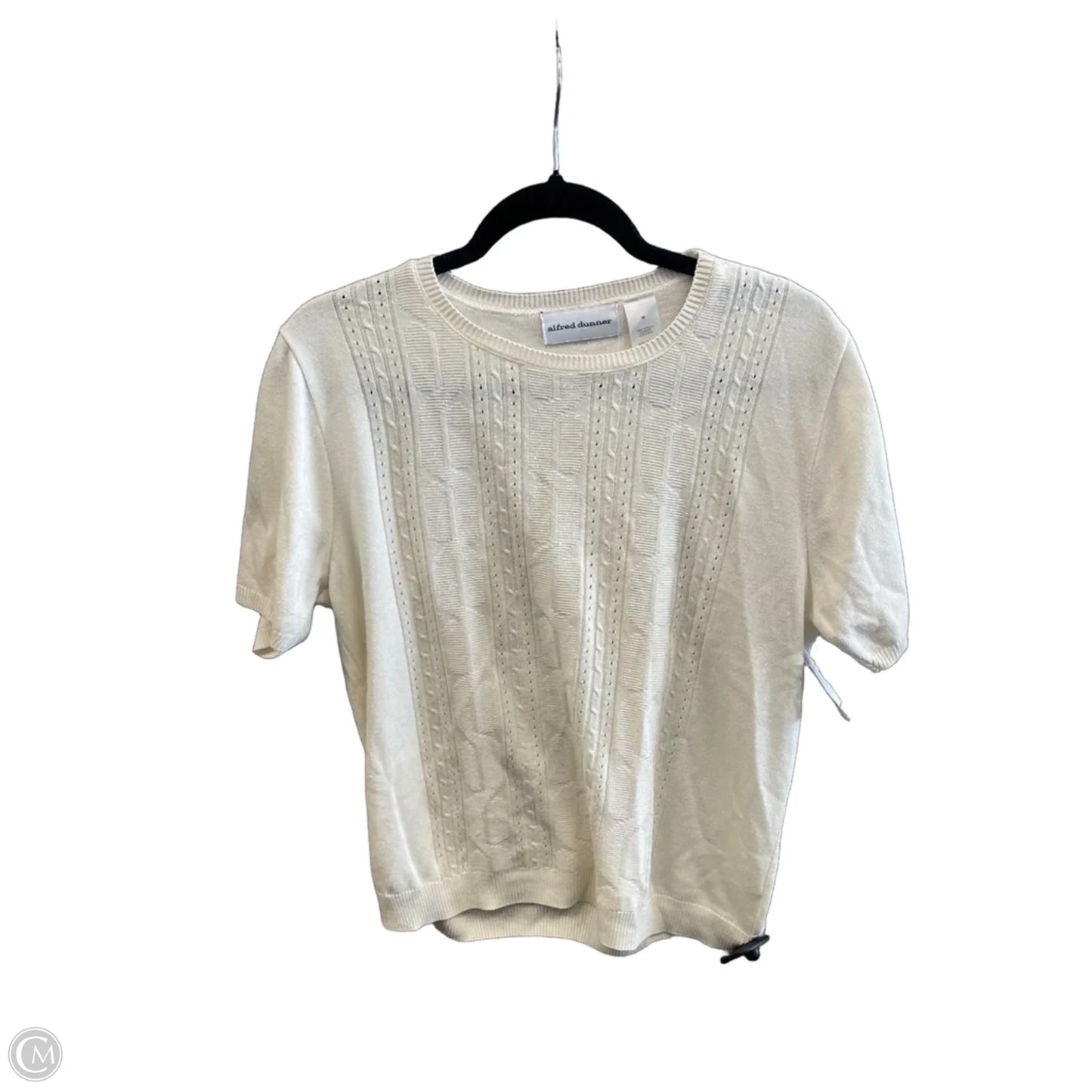 Top Short Sleeve By Alfred Dunner In Beige, Size: M