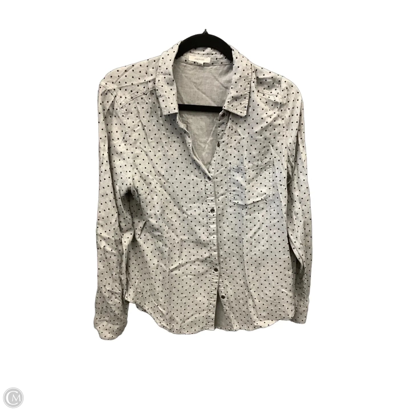 Top Long Sleeve By Maurices In Polkadot Pattern, Size: M