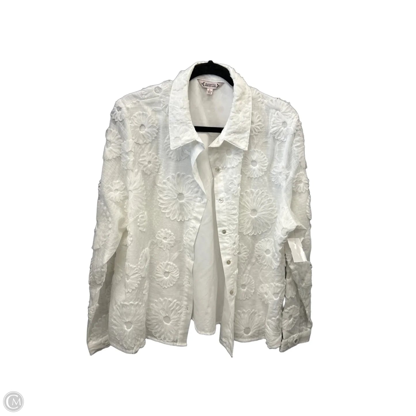 Top Long Sleeve By Nanette By Nanette Lepore In White, Size: L