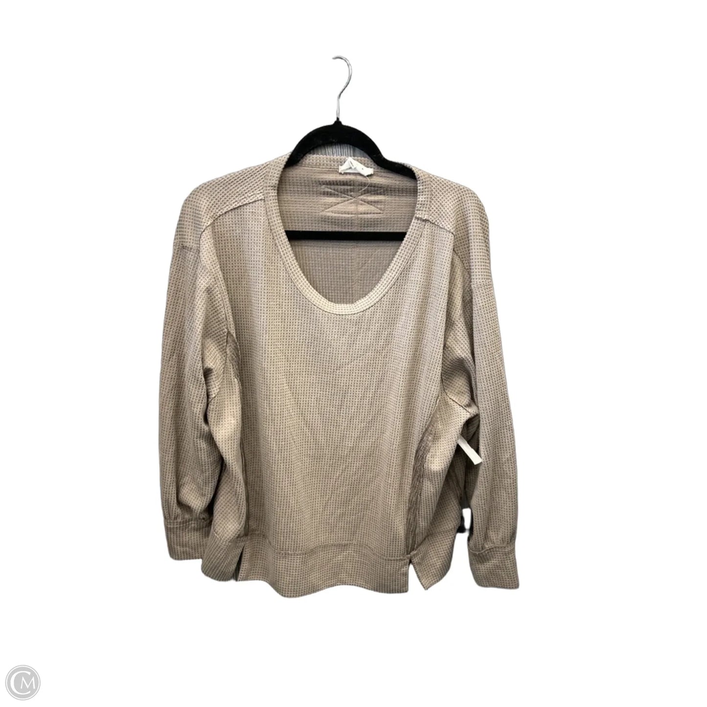 Top Long Sleeve By Andree By Unit In Brown, Size: M