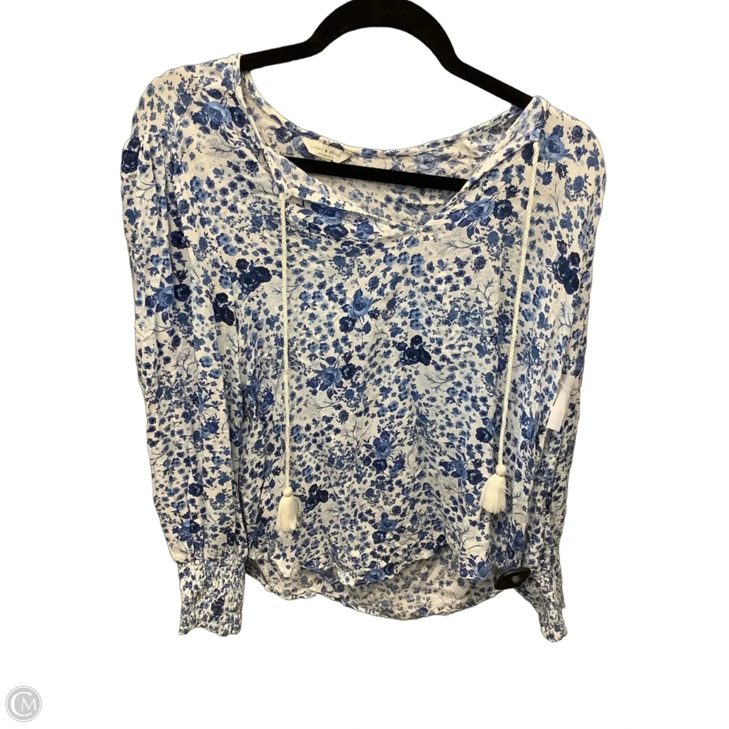 Top Long Sleeve By Lucky Brand In Floral Print, Size: L