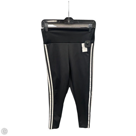 Athletic Leggings By Adidas In Black & White, Size: M