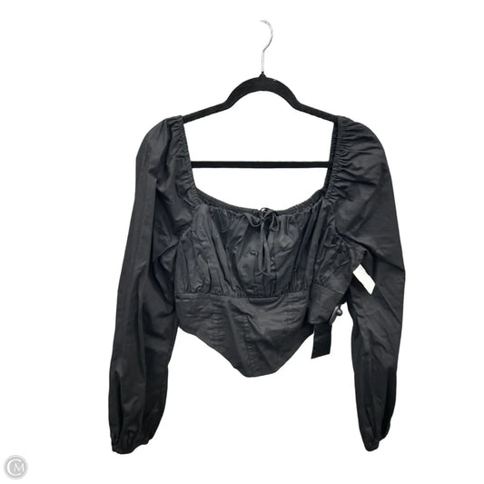 Top Long Sleeve By Shein In Black, Size: 2x