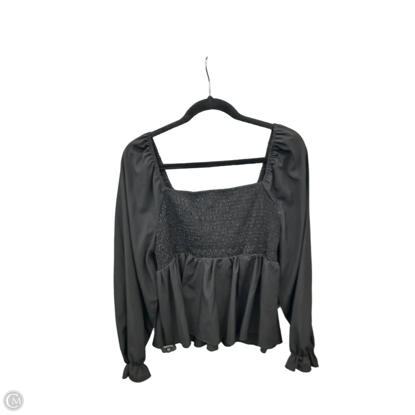 Top Long Sleeve By Shein In Black, Size: 1x
