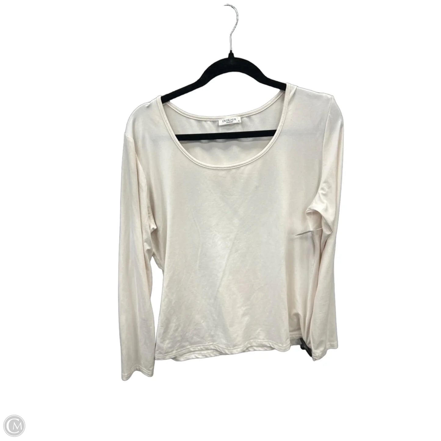 Top Long Sleeve By Ekouaer In Beige, Size: Xl