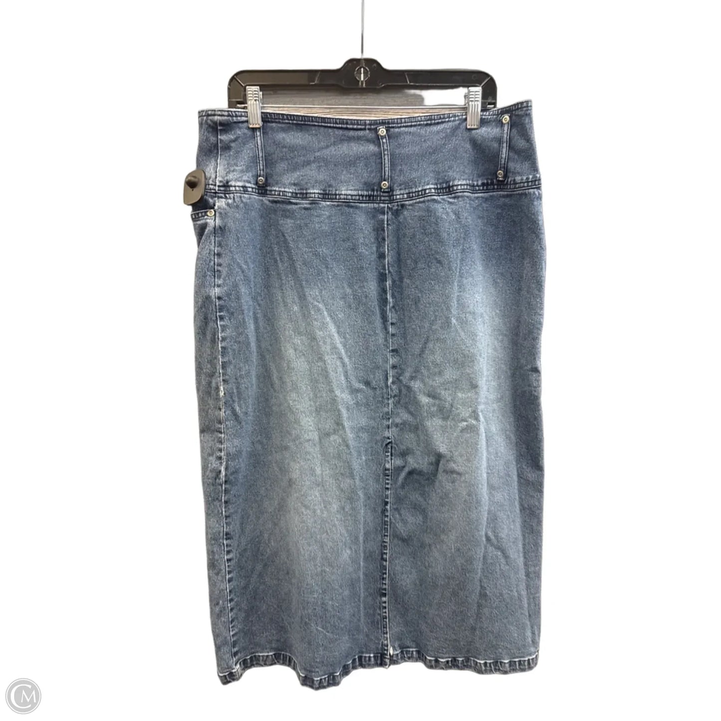 Skirt Maxi By Clothes Mentor In Blue Denim, Size: Xl