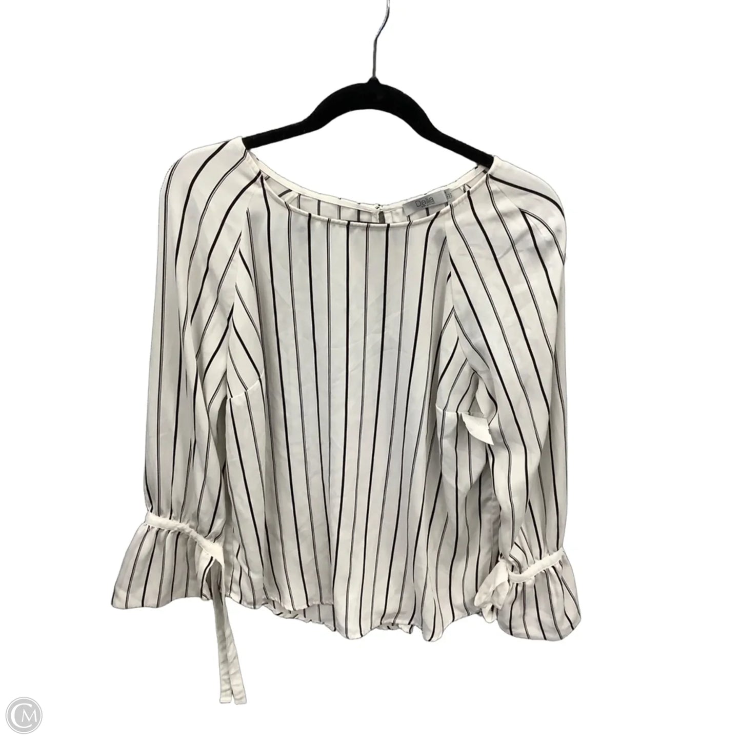 Top Long Sleeve By Dalia In Striped Pattern, Size: L