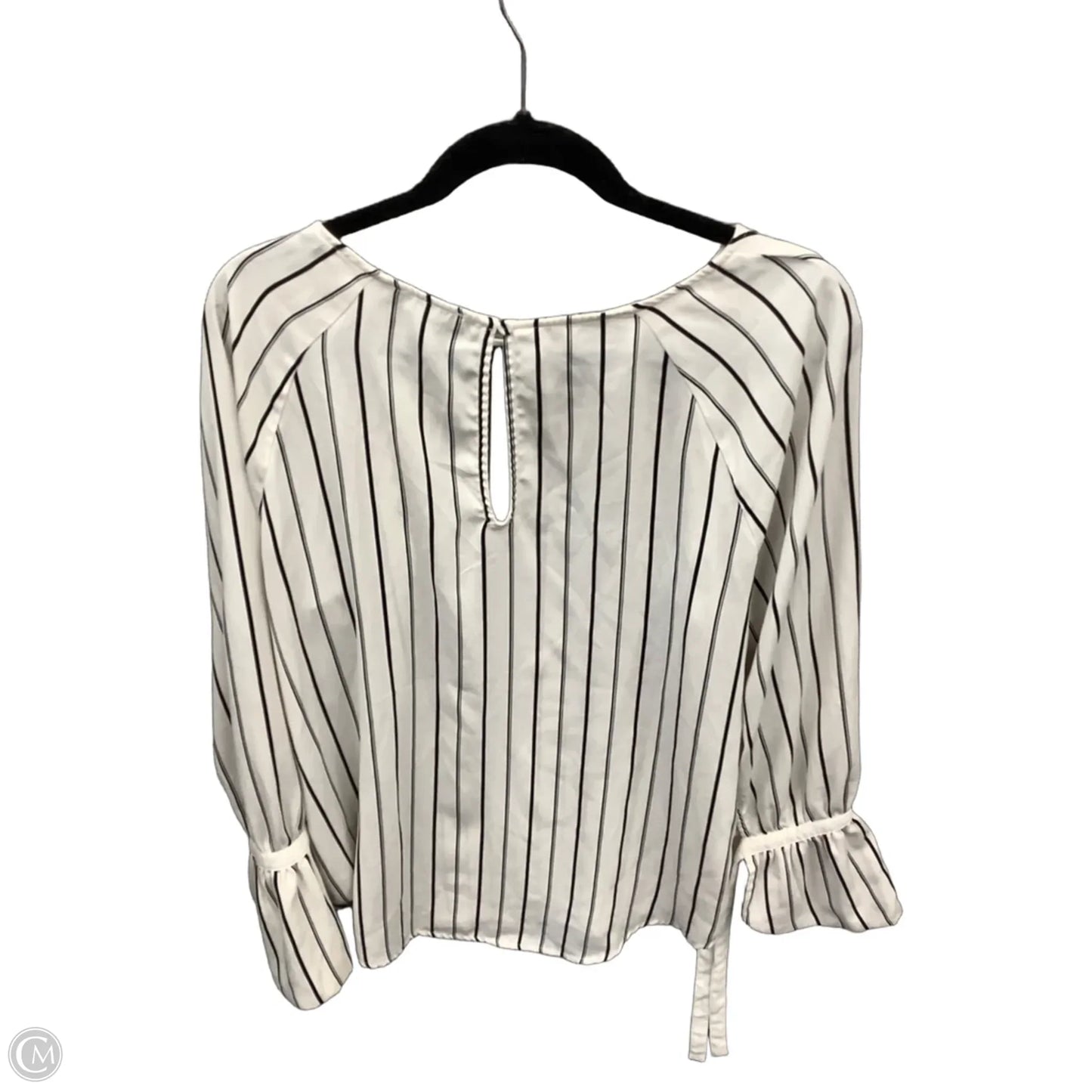 Top Long Sleeve By Dalia In Striped Pattern, Size: L