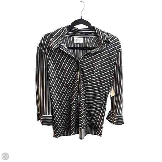Top Long Sleeve By Worthington In Striped Pattern, Size: L