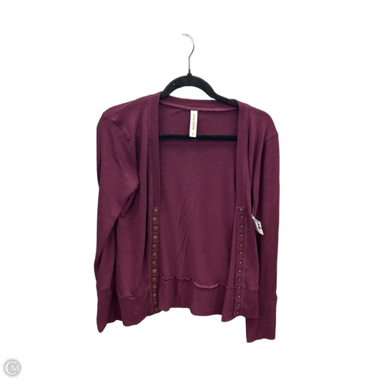 Cardigan By Zenana Outfitters In Purple, Size: M