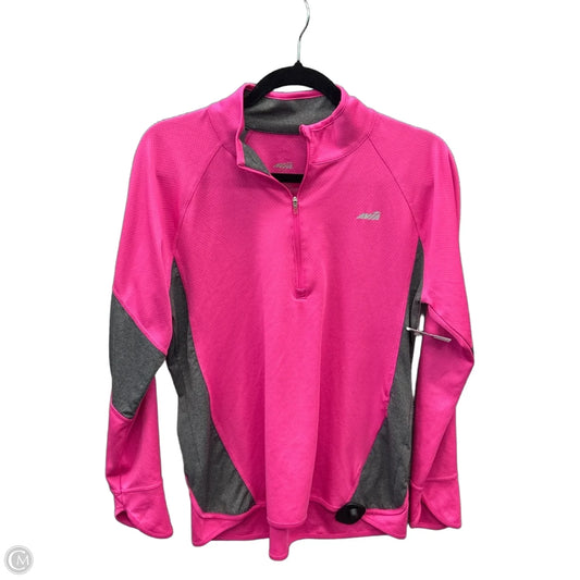 Athletic Top Long Sleeve Collar By Avia In Pink, Size: L