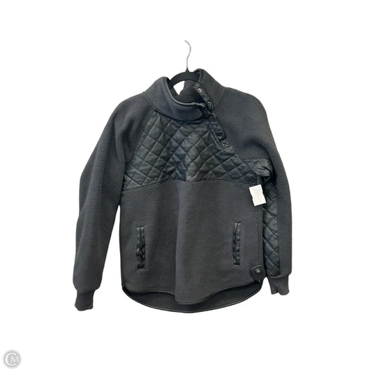 Jacket Fleece By Abercrombie And Fitch In Black & Grey, Size: S