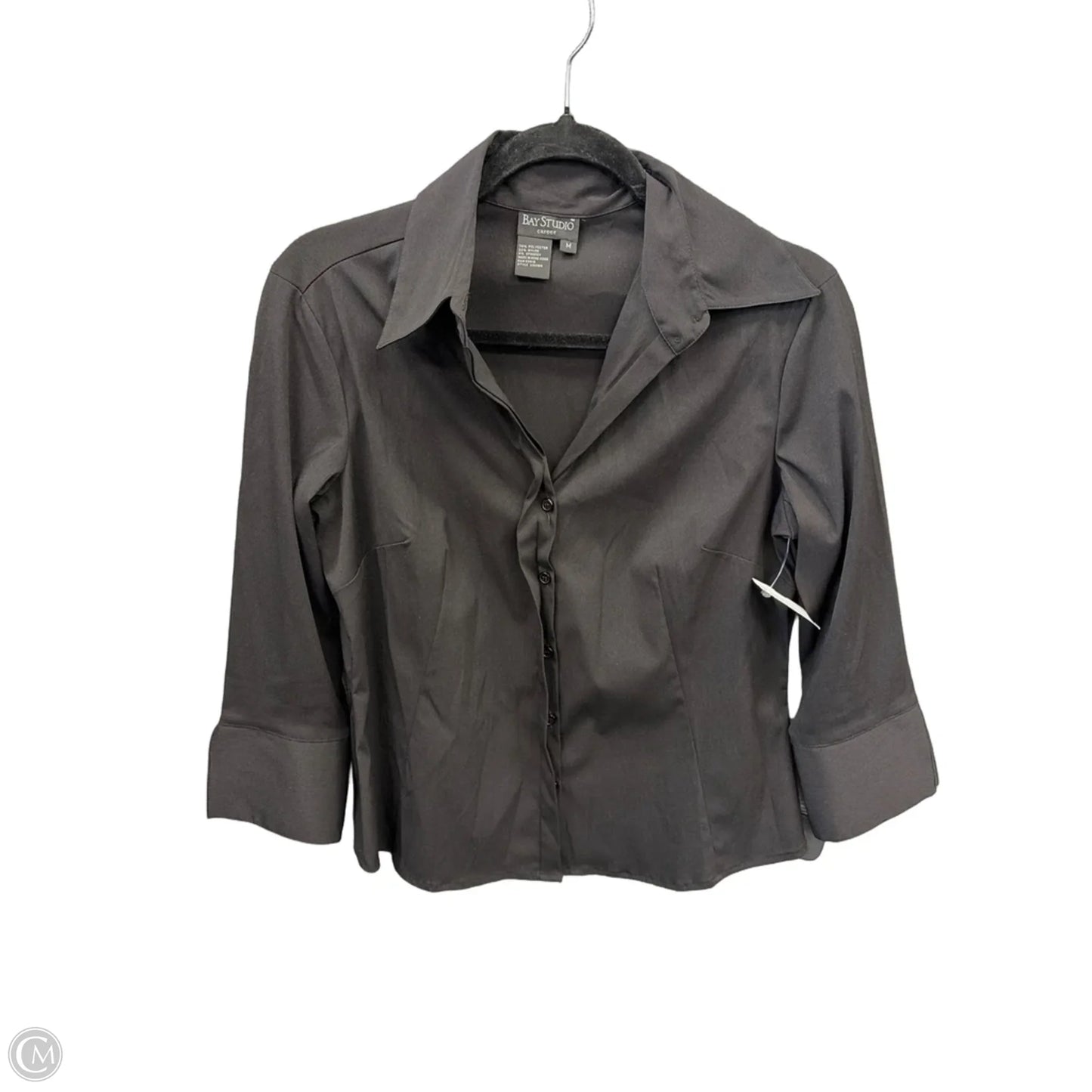 Top Long Sleeve By Bay Studio In Black, Size: M