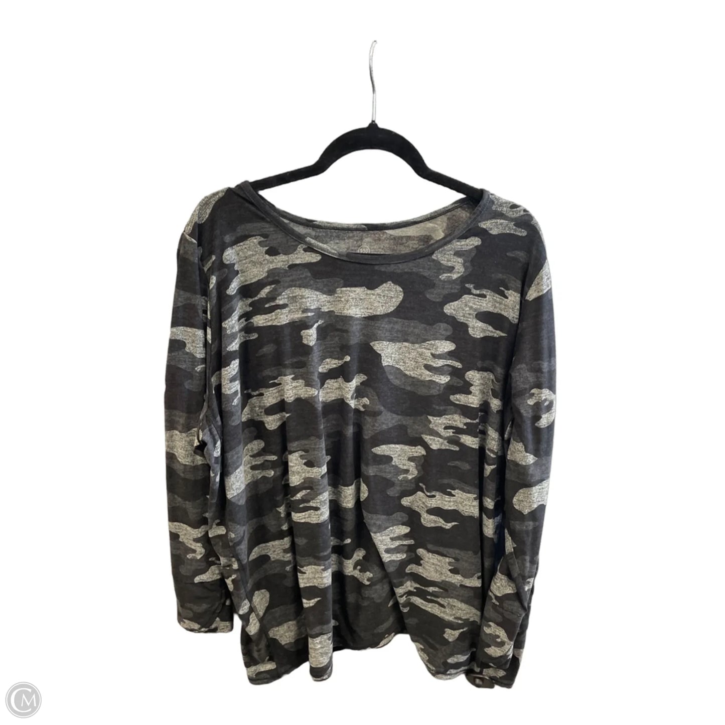 Top Long Sleeve By Clothes Mentor In Camouflage Print, Size: 3x