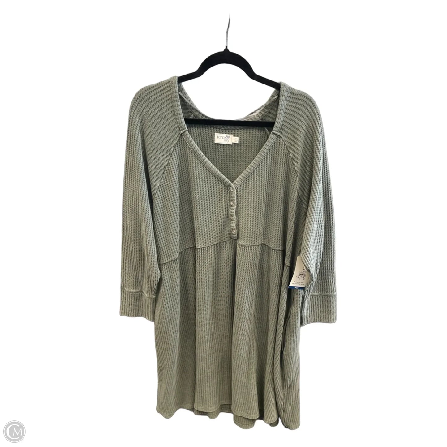 Dress Casual Midi By Terra & Sky In Green, Size: 3x
