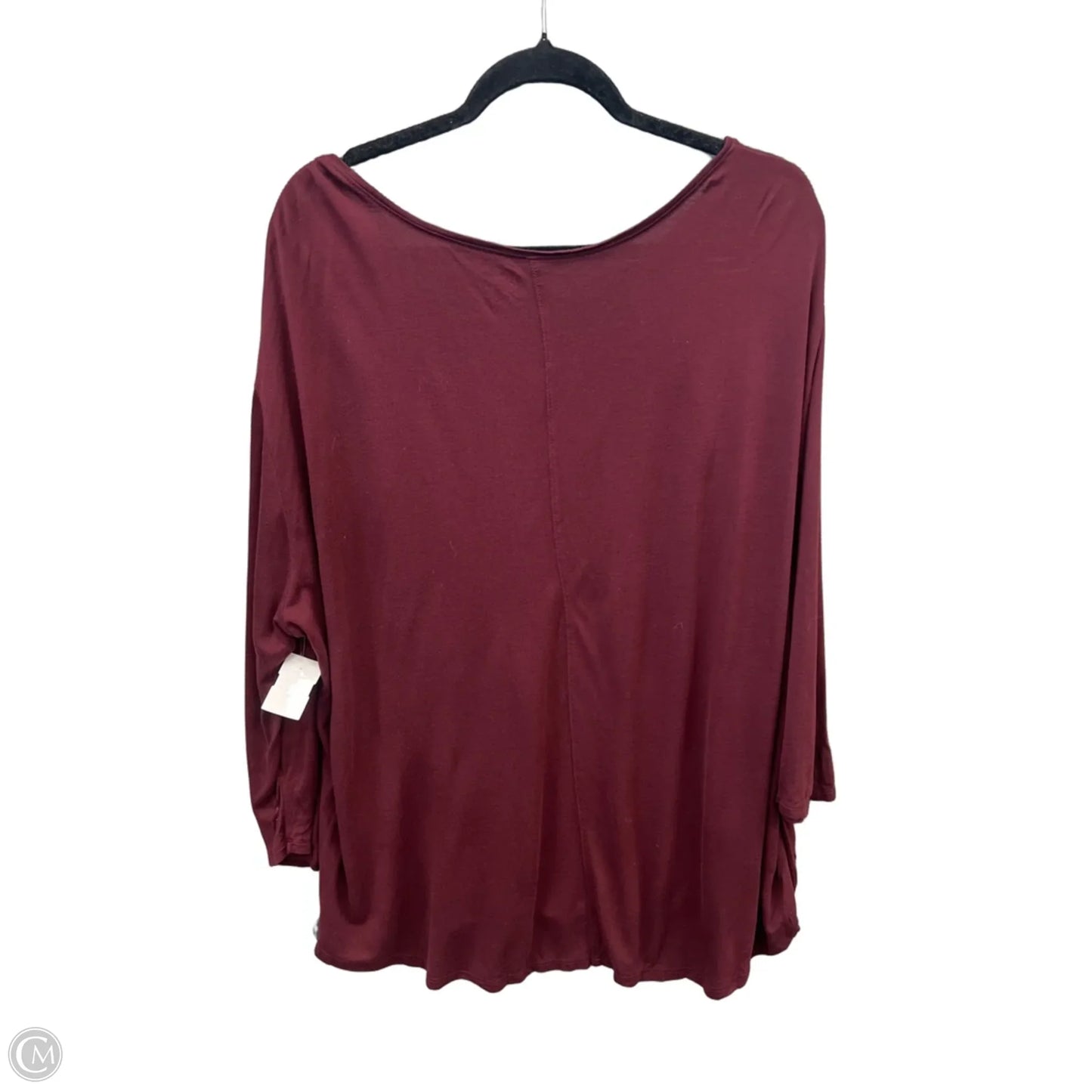 Top Long Sleeve By Ana In Maroon, Size: 2x