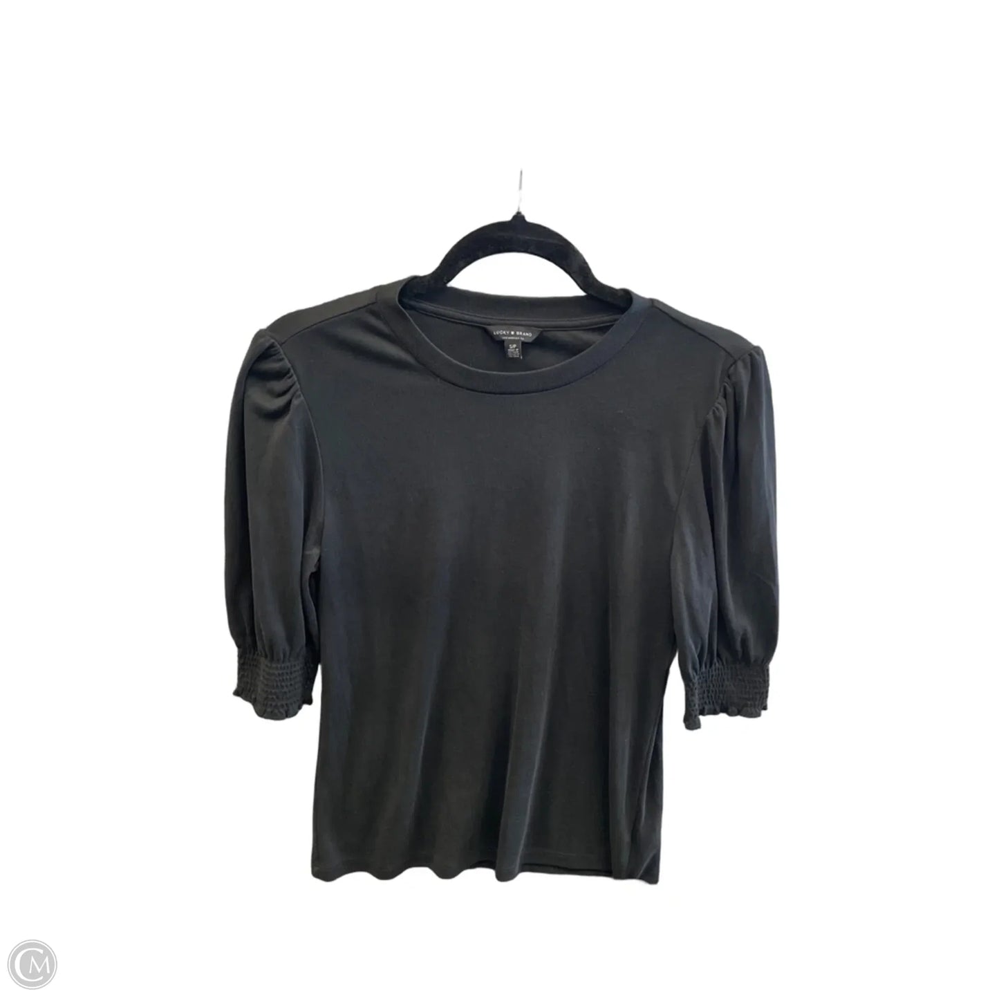 Top Short Sleeve By Lucky Brand In Black, Size: Sp