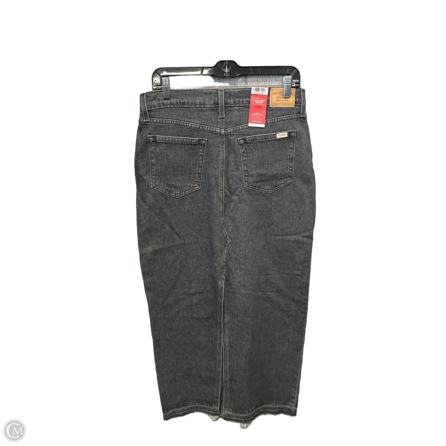 Skirt Maxi By Levis In Black Denim, Size: 6