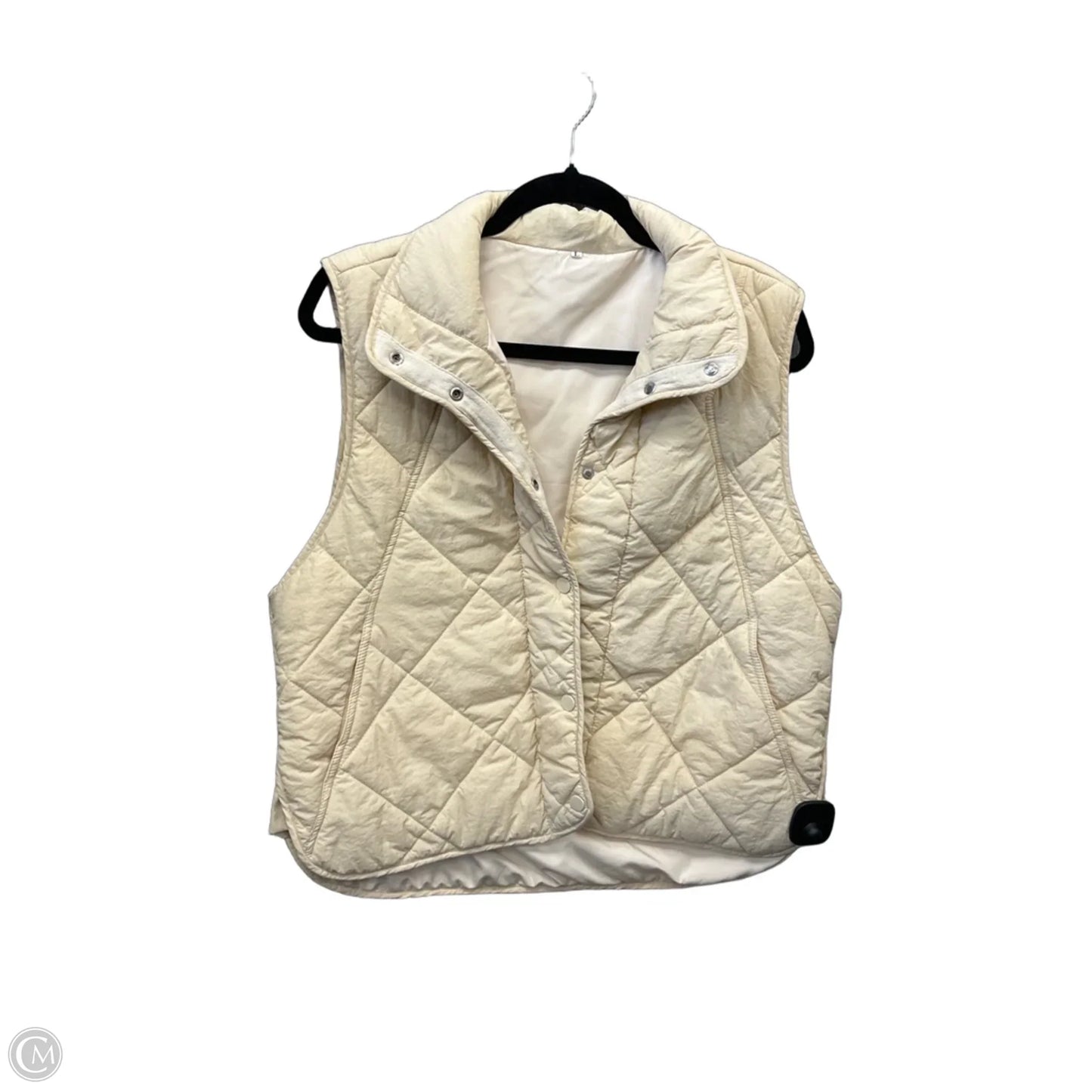 Vest Puffer & Quilted By Clothes Mentor In Beige, Size: L
