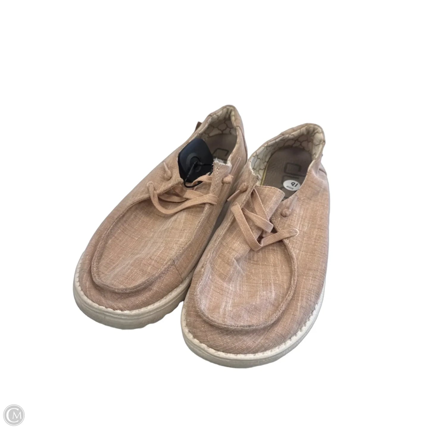 Shoes Flats By Hey Dude In Peach, Size: 10