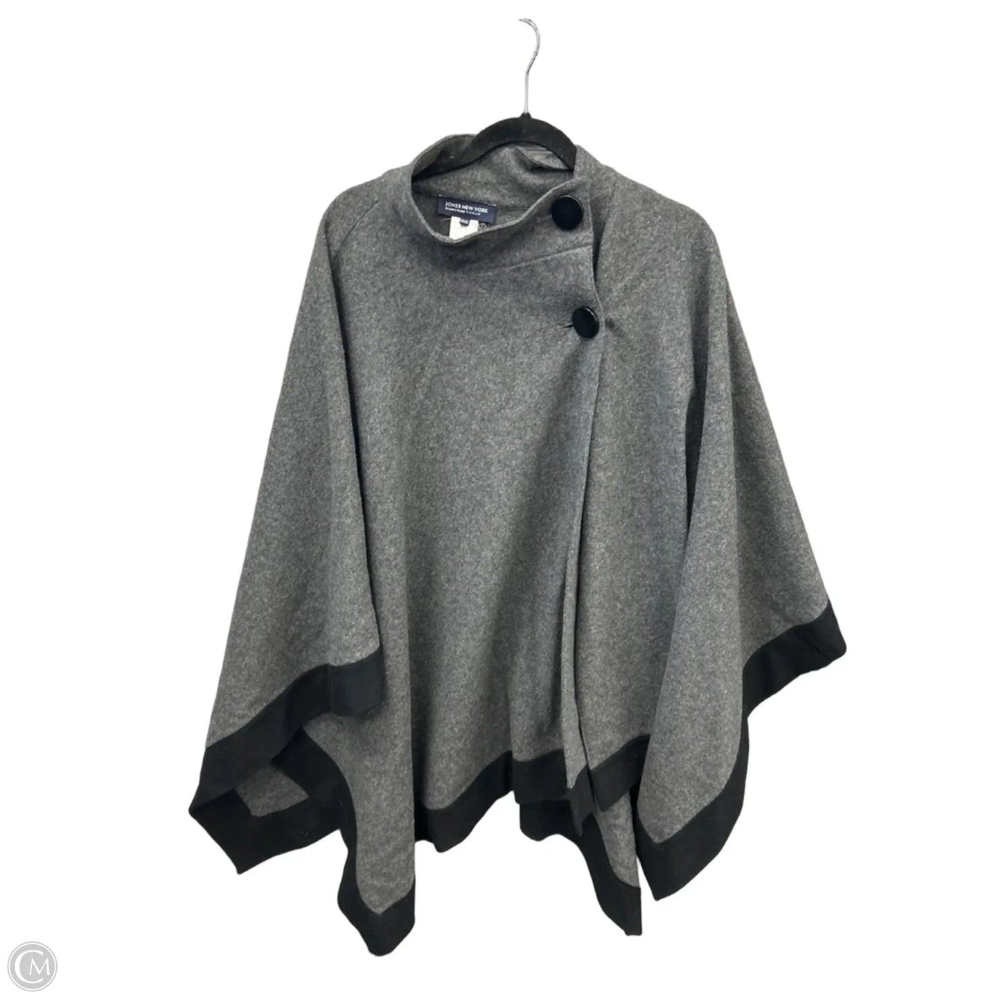 Poncho By Jones New York In Grey, Size: Osfm