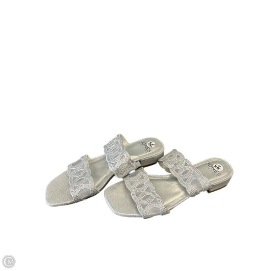 Sandals Heels Block By Jones New York In Silver, Size: 7.5