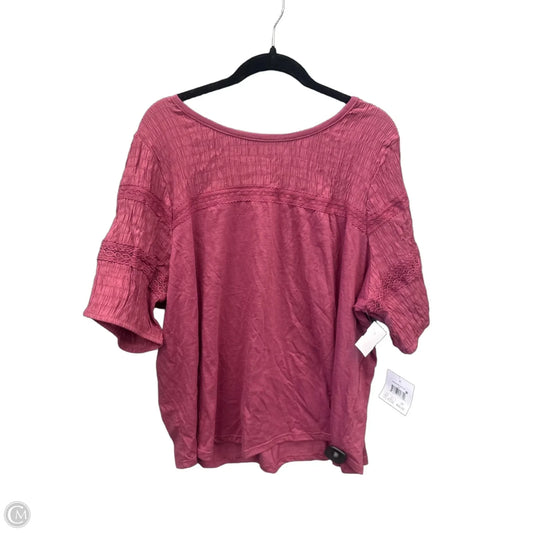 Top 3/4 Sleeve By Falls Creek In Purple, Size: 3x