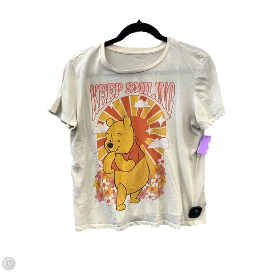 Top Short Sleeve By Disney Store In Cream, Size: Xl